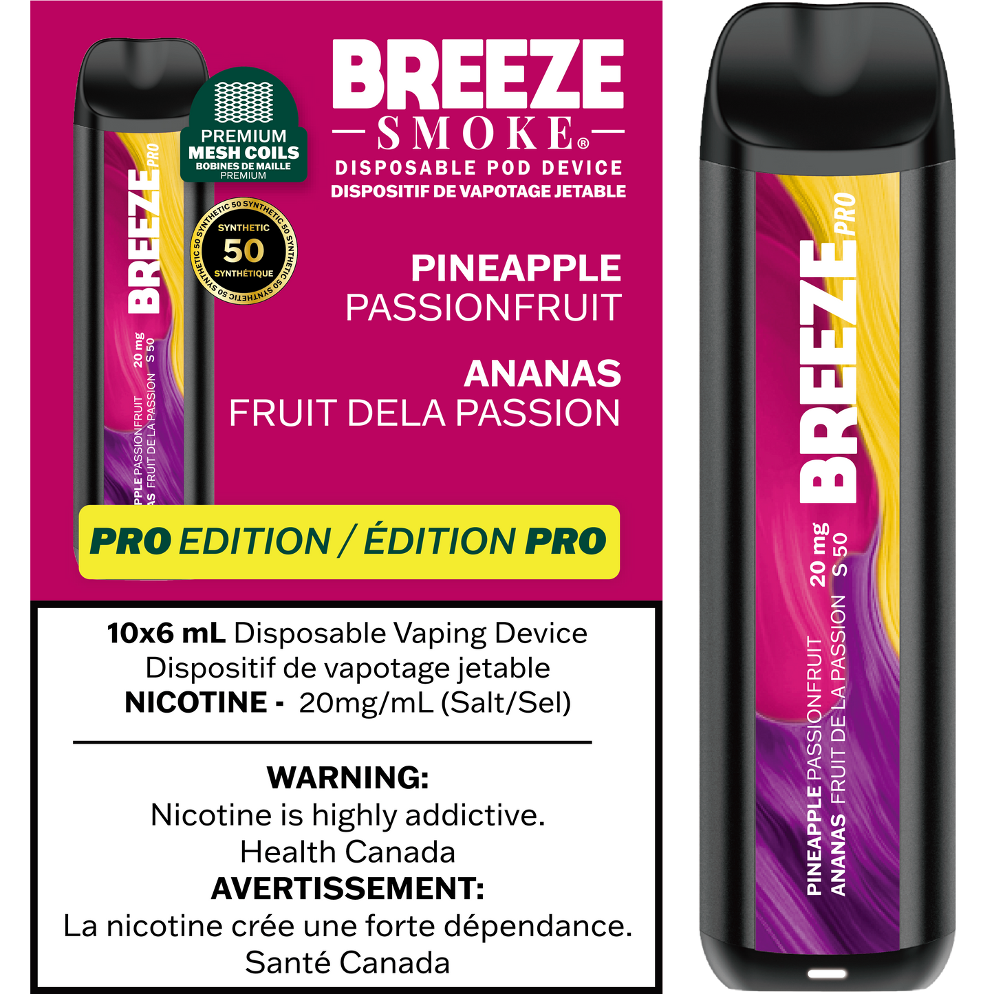 Breeze Pro S50 - Pineapple Passionfruit