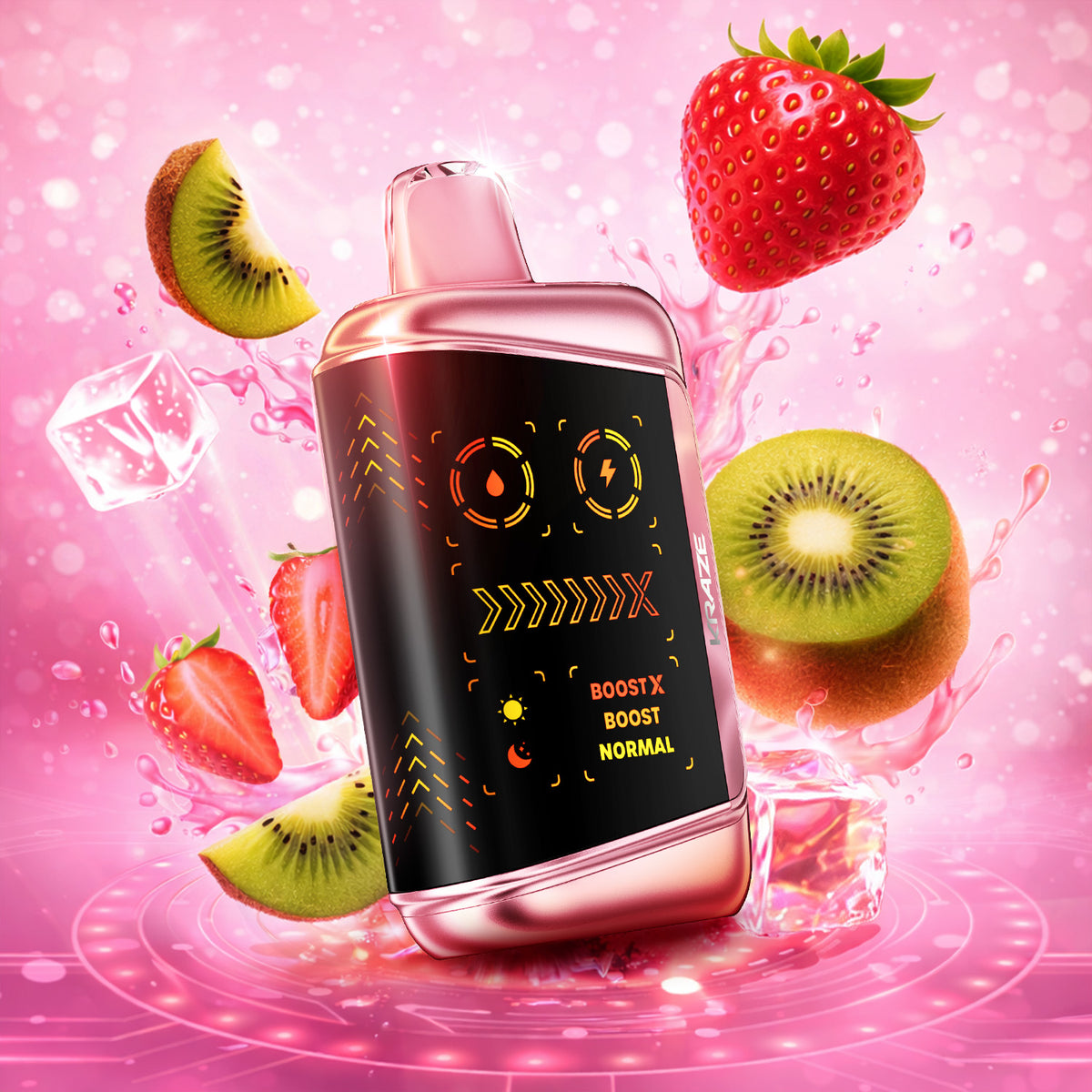 Kraze Mega X Strawberry Kiwi Ice
