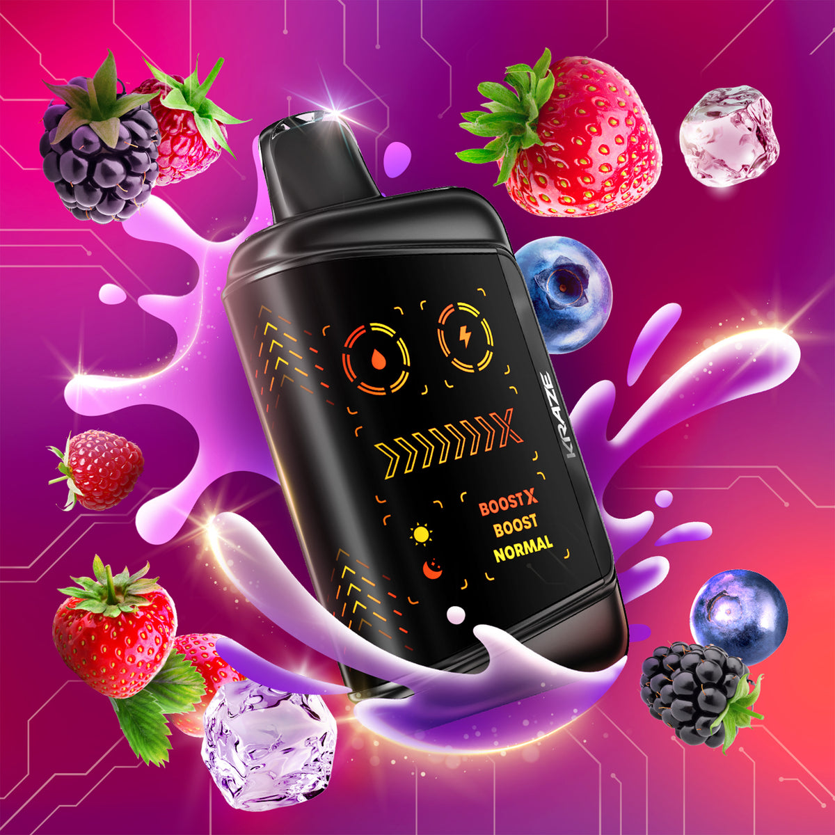 Kraze Mega X Quad Berry Ice