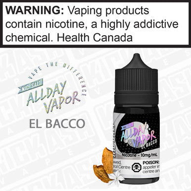 Allday vapor salt El bacco