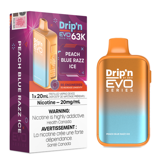 Drip'n 63 evo Peach Blue Razz Ice
