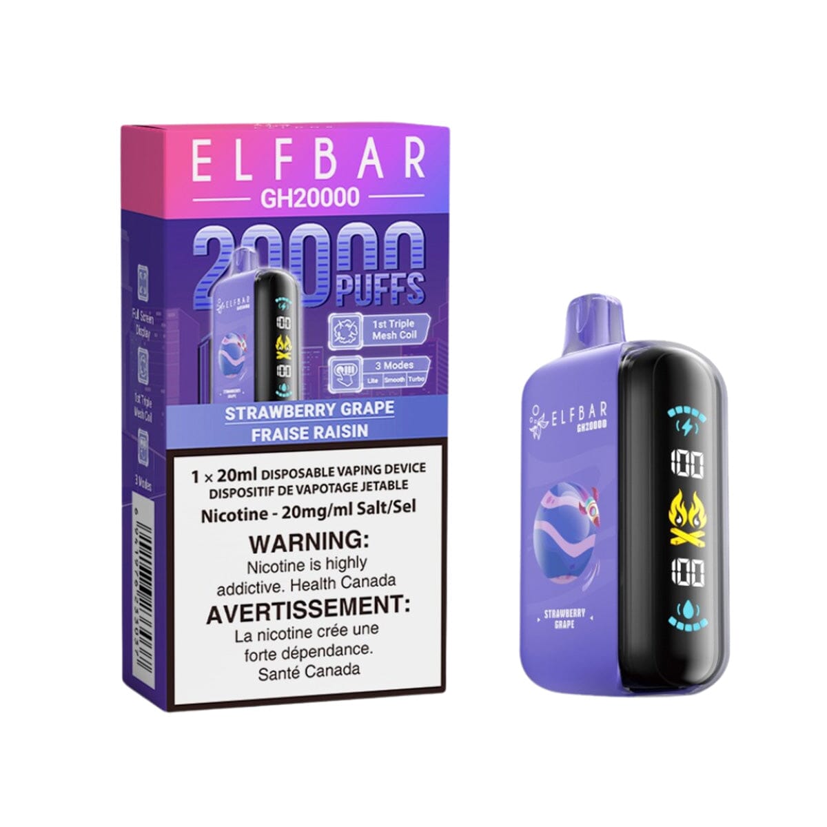 Elf Bar GH20000 Strawberry Grape