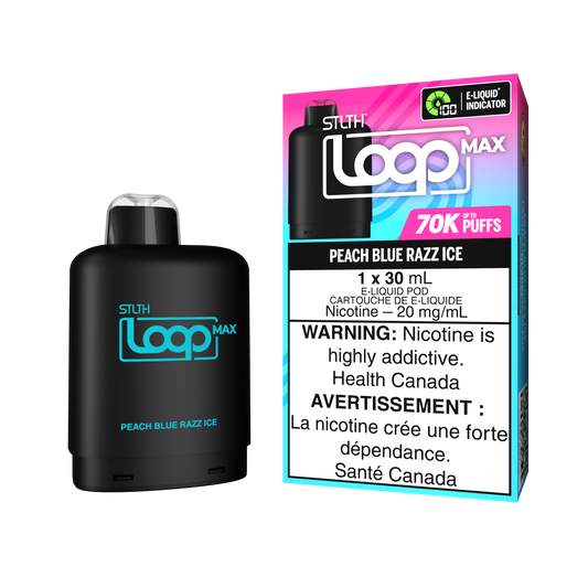 Stlth Loop Max Peach Blue razz ice