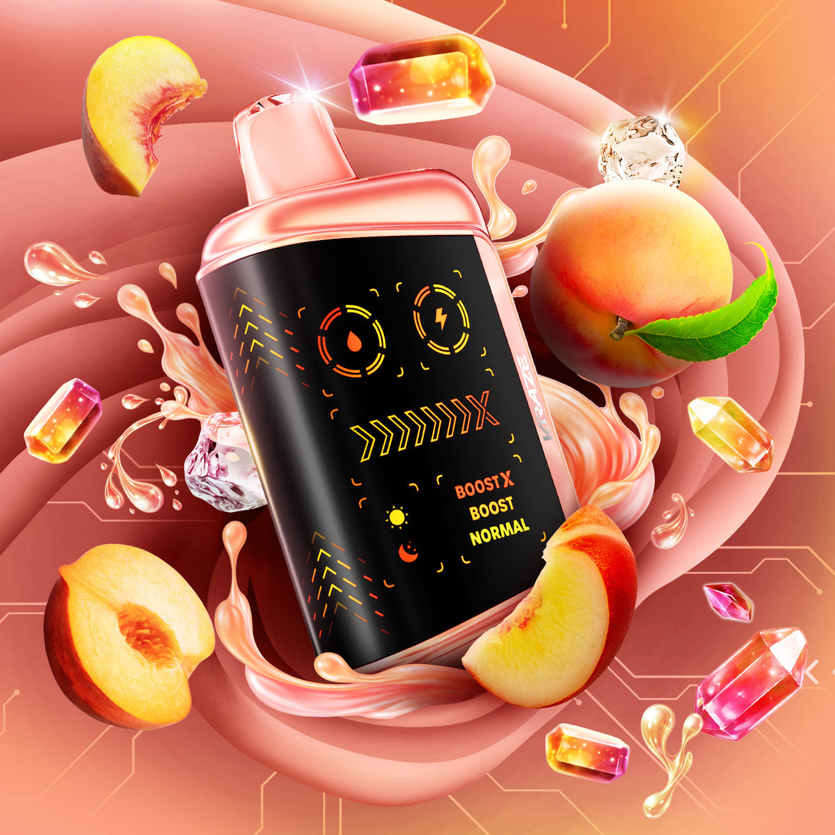 Kraze Mega X Frizzy Peach G Ice