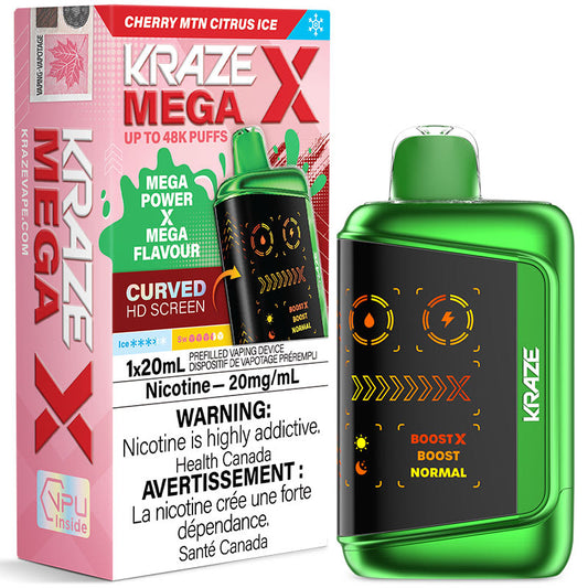 Kraze Mega X Cherry Mtn Citrus Ice