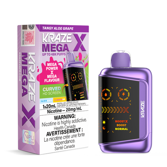 Kraze Mega X Tangy Aloe Grape Ice
